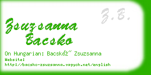 zsuzsanna bacsko business card